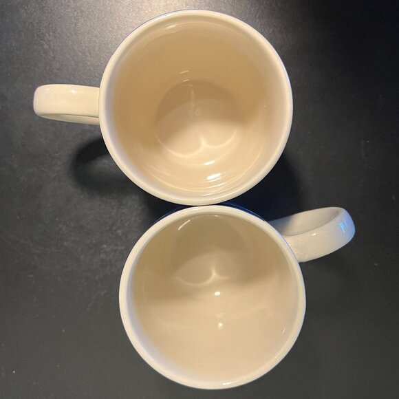 Set of 2 DOVER & YORK Cobalt Blue Nautical Striped Stoneware Mugs - Picture 9 of 11